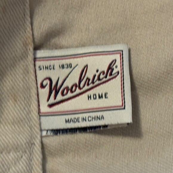 Set of 2 Woolrich Thick Cotton Twill Khaki Curtain Tab Panels Beige 52" x 80" - Picture 9 of 9